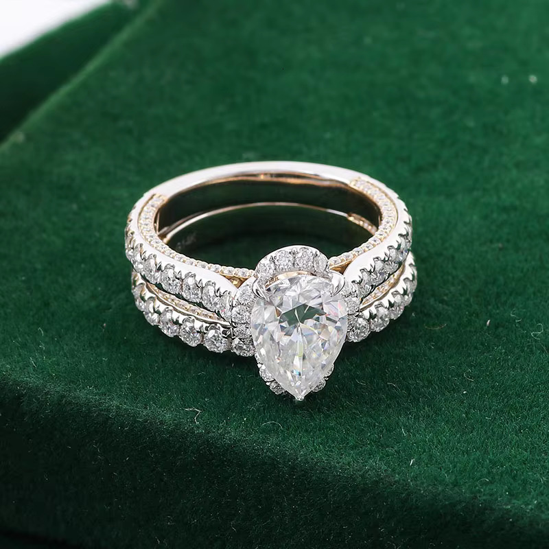 10K/14K/ Solid Gold Ring Def Vvs Moissanite Engagement Rings for Women Lab Dia Jewelry Customised Fashion Classic
