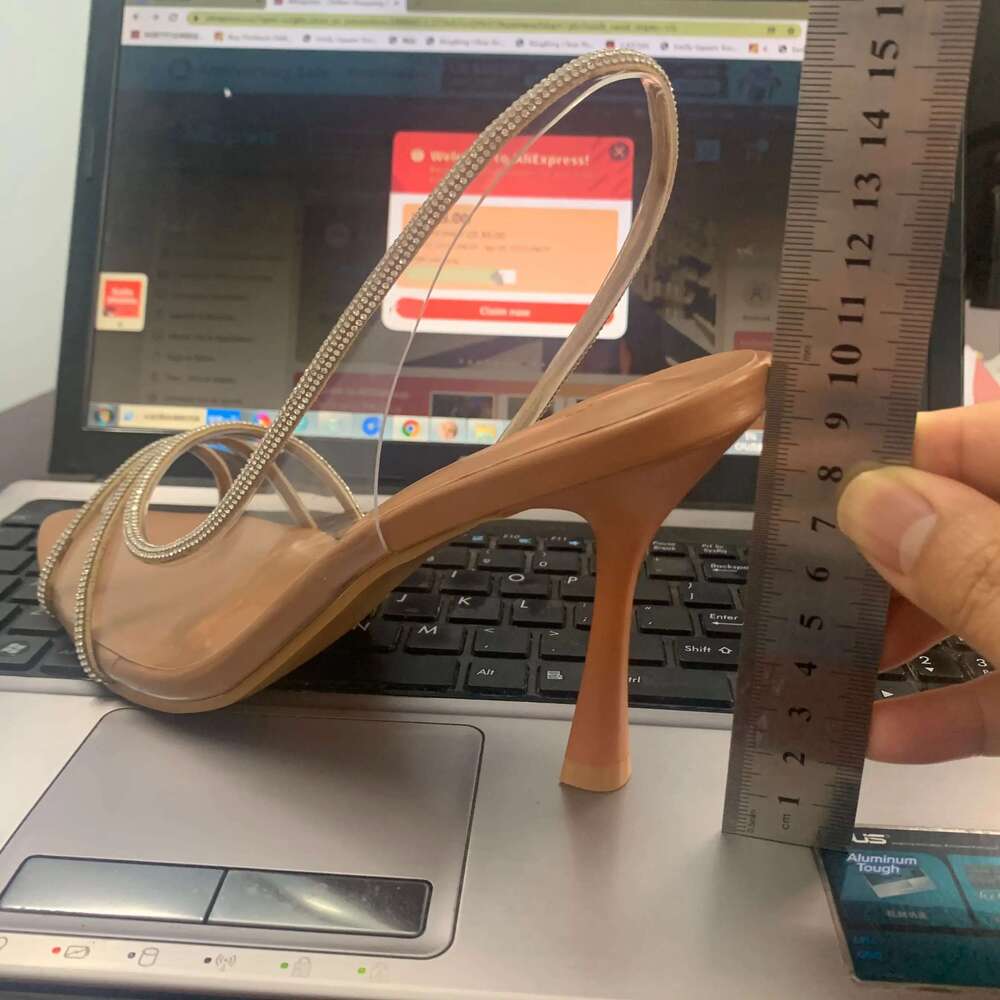 High Summer Women Heel Sandals Transparent PVC Heels Strap y Party Wedding pumps Shoes