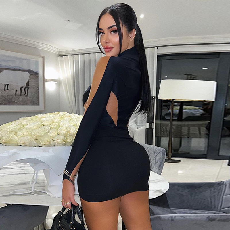 Wind Women's New Summer New Fashionable And Sexy Mesh Splicing Slim Fit Long Sleeved Hip Hugging Dress