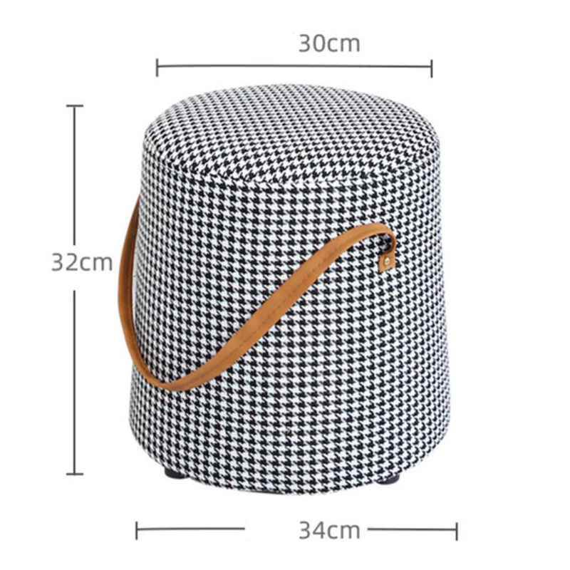 Small stools for home use short stool thousand birds grid red creative round stool door wear shoes change shoes stool doorway living room coffee table