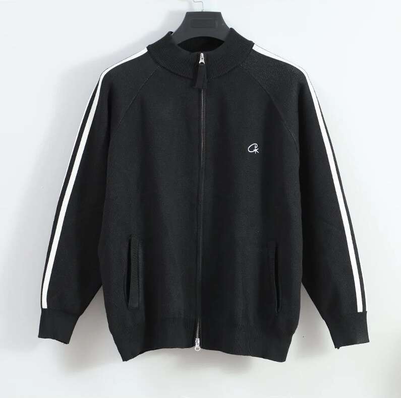 Fashion Letter Embroidery Loose cardigan Zipper Sweater Street Trendy Top