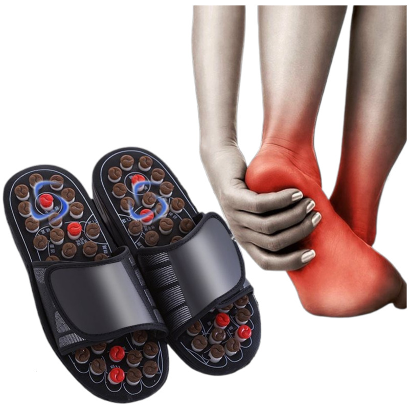 Massage slippers, magnetic rotation, spring moxibustion, foot acupoints, new pebbles, home, indoor, men's and women's bathroom shoes