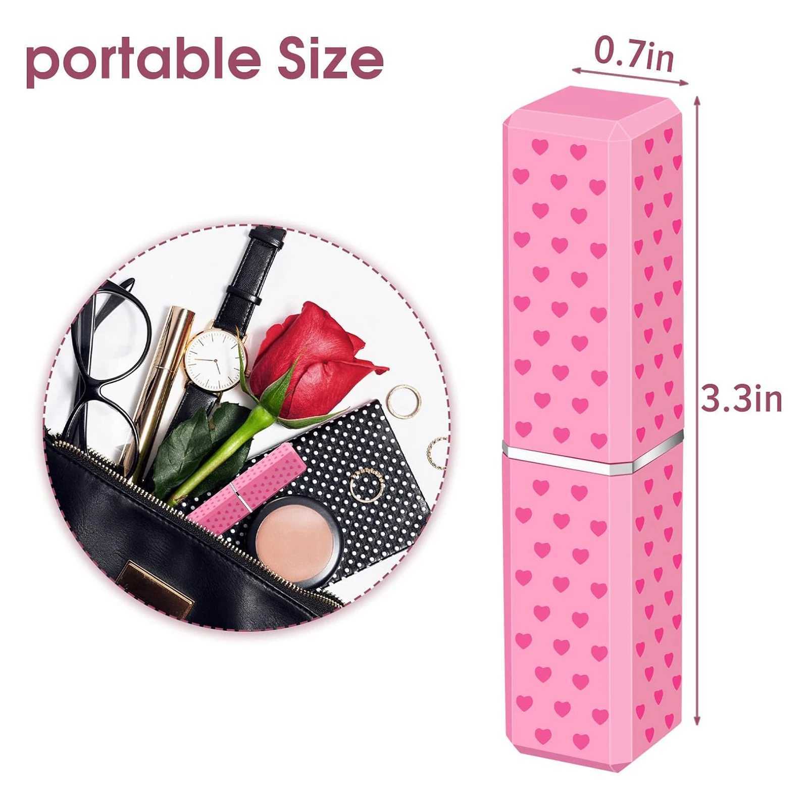 2 Pack of Cute Lipstick Lighter Soft Flame Refillable Butane Unique Gift for GirlsWomenGirlfriends (Without Butane Gas)T250301