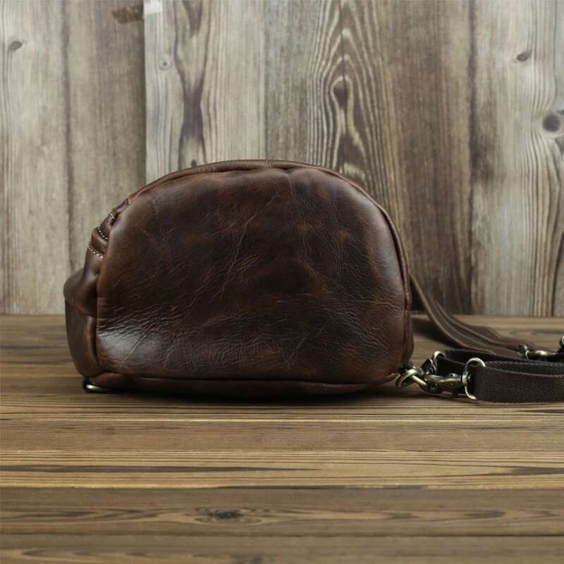 MAHEU Unique Casual Genuine Leather Triangle Male Female Travlg Bagpacks For Ipad Small Backpack Portable Men Bags