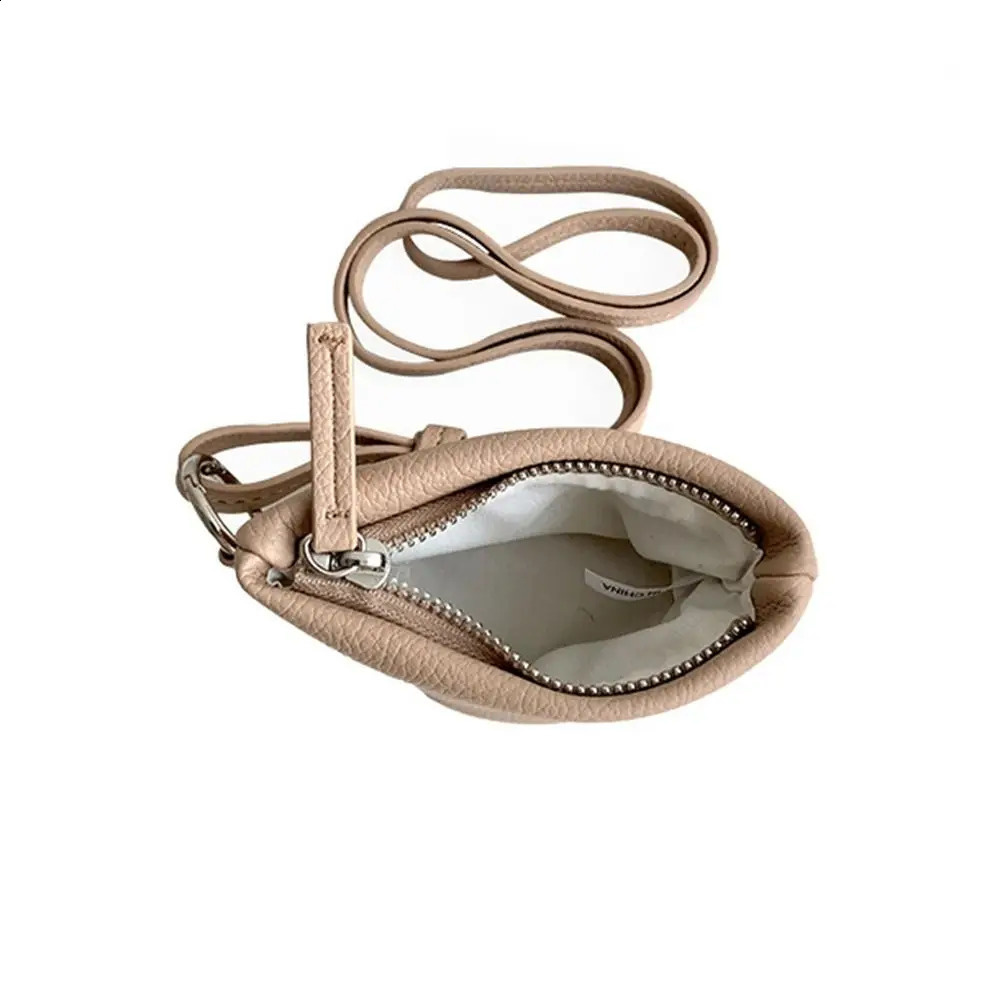 PU Leather Hanging Neck Coin Purse Lipstick Earphone Pouch Makeup Storage Lanyard Wallet Korean Style Card Holder 250228
