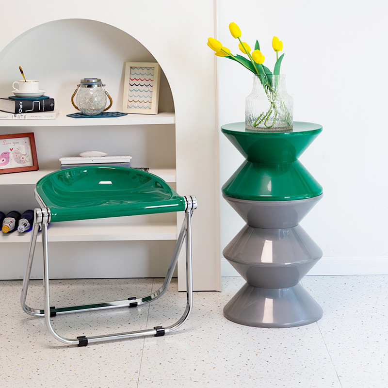 Nordic shoe-changing stool door household living room stool simple children plastic stool creative ins round stool