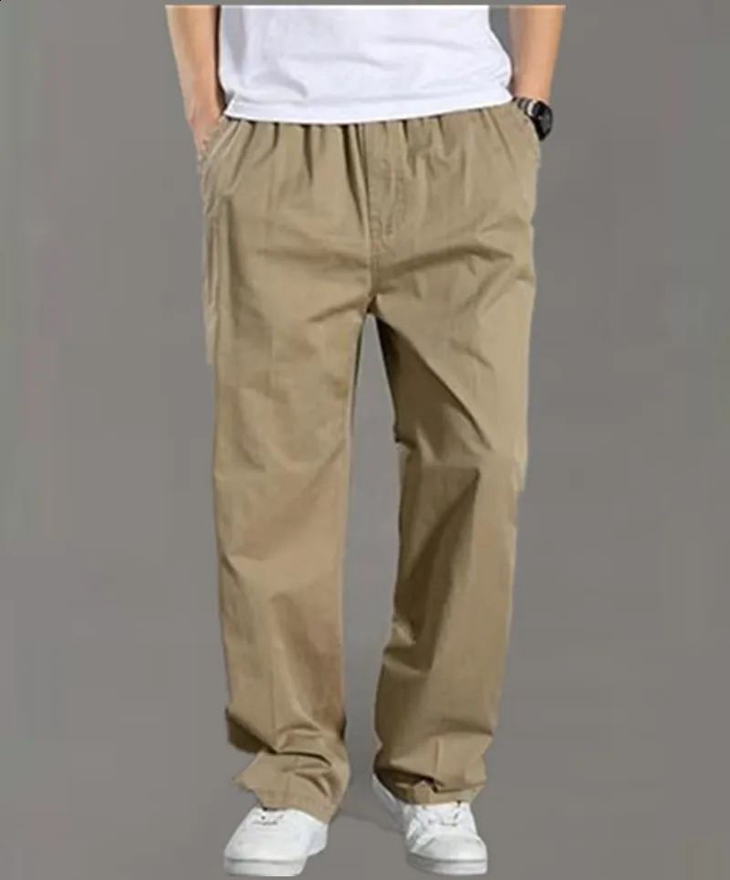 Mens Casual Jogger Pants Relaxed Fit Cargo Pants Drawstring Sweatpants Hiking Outdoor Twill Sport Pants 250225