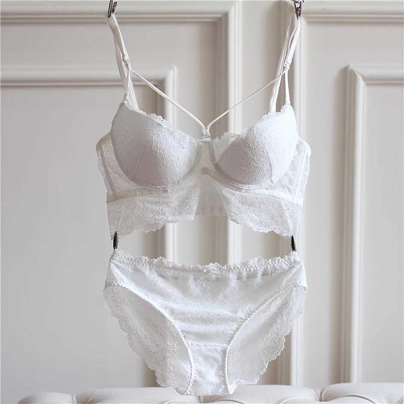 Sexy mouse embroidery thin cup with bra underwear 2023 fashion push up bra and underwear setXJ250301