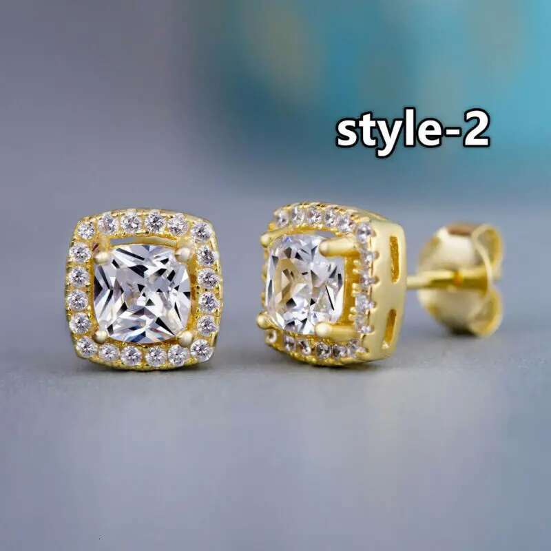 Huitan Geometric Women Stud Earrings Cubic Zirconia Wedding Party Daily Wearable Fashion Jewelry Hot Dropshipping