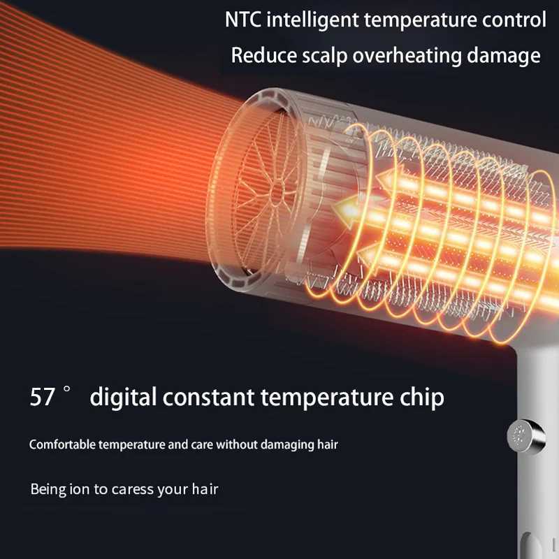New Arrival Hair Dryer Fast Drying Professional High speed electric turbine drying constant temperature design without damage to hair Z250301