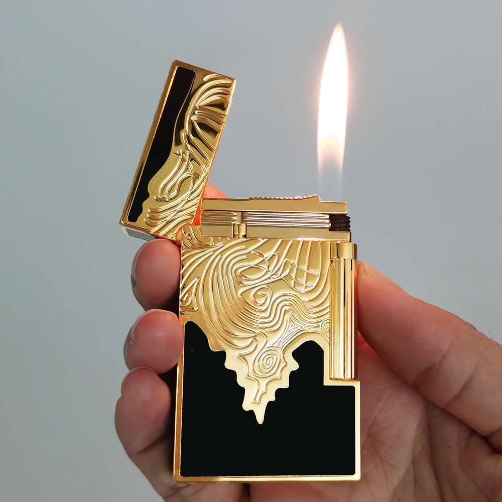 Incredible Lighter Copper Lacquer Cigarrette Tobacco Accessories Iatable Butane Gas Smoking Men Gifts Collections