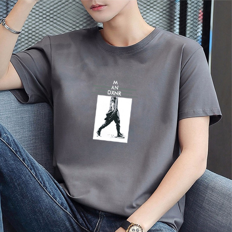 Men's Summer New Short Sleeved Youthful Fashion Minimalist Designer T-shirt Women's Loose Casual T-shirt Printed Round Neck Men's Short