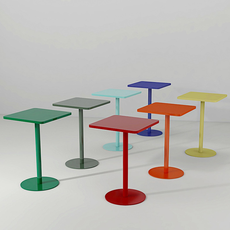 Balcony small square table simple household Scandinavian dining table commercial net red negotiation table coffee table milk tea store restaurant coff