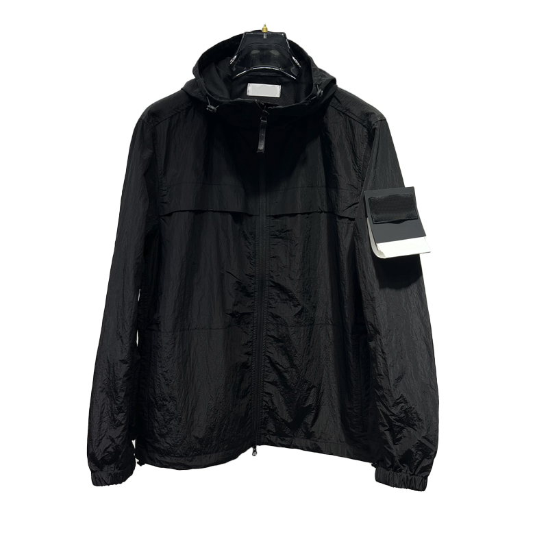 Men's Jackets Spring And Summer Metal Nylon Series Jacket Men Thin Lapel Coat
