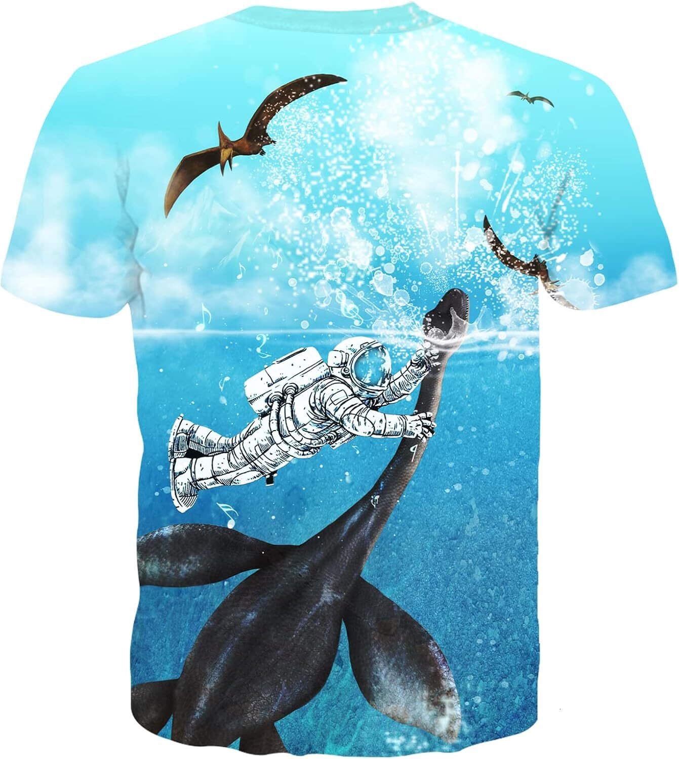 Mens T shirt Unisex Novelty Shirts 3D Print Graphic Short Sleeve Shirts for Men Women tee Casual tops summer clothes ocean