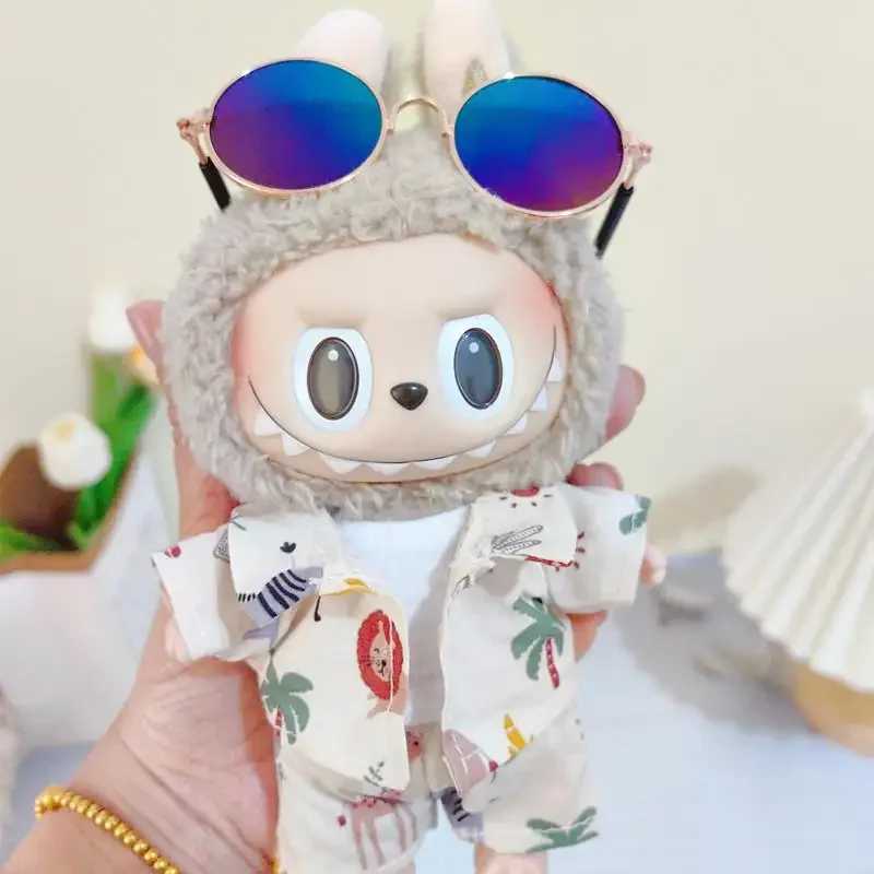 1 set Haii Sle Full-length for 17cm Lababu Clothing Beach Clothes Vinyl Doll Shirt Pants Glasses Suit ShoesXJ250301