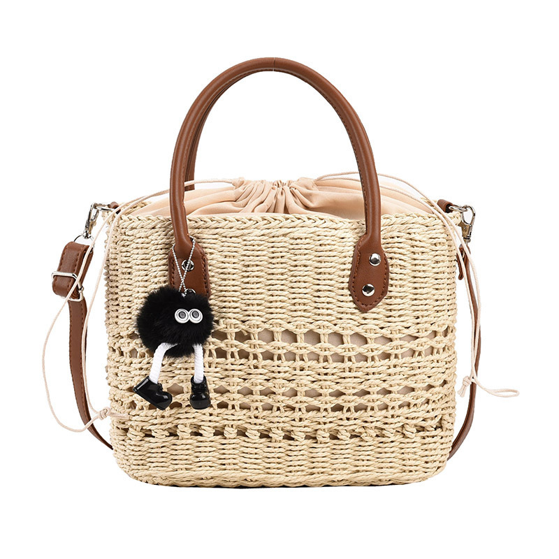 Summer Straw 2025 New Style Crossbody Fashion Handheld Vegetable Basket Weaving Beach Vacation Bag #swissmilitary
