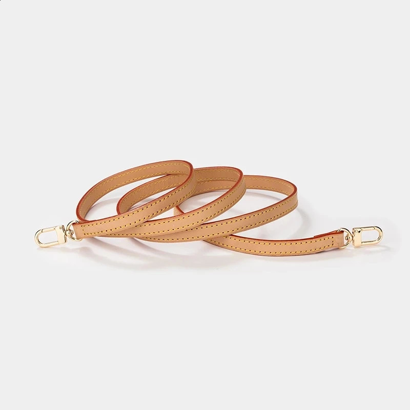 1cm Width Genuine Vachetta Leather Non-adjustable Bag Strap Shoulder Belt For er Women Handbag Lady Pochette 59-120cm Long 250227