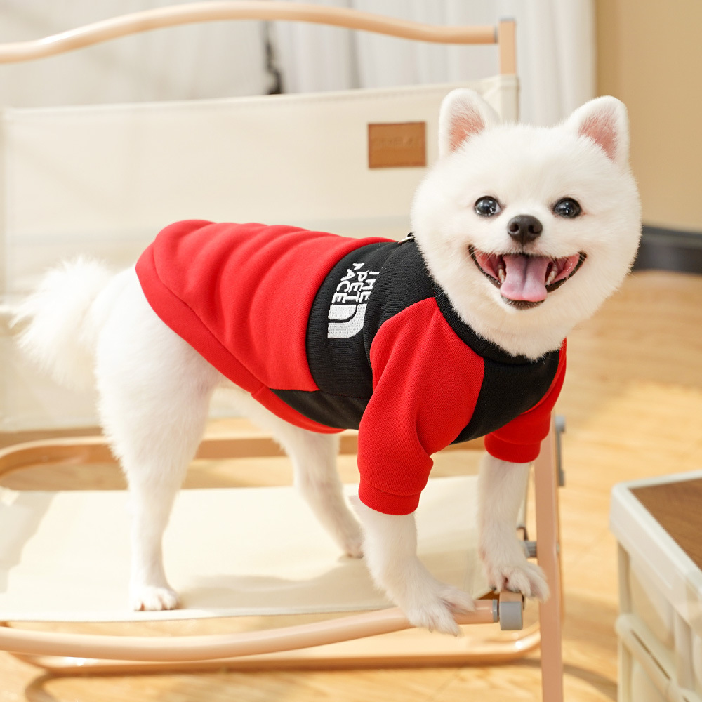 Trendy Soft Dog Clothes with Embroidered Version of THE DOG FACE Logo, Perfect for Everyday Wear, Comfortable and warm Dog Shirt for Various dog breed