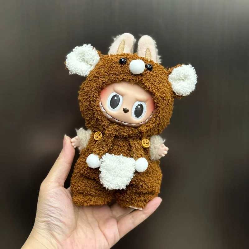Labubu Baby Clothes Plush Animals Set 1st and 2nd Gen Sitting Par 17cm Labubu/ Vinyl Doll OutfitXJ250301