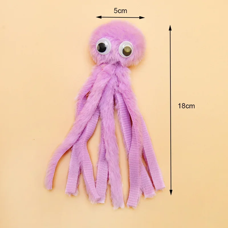 Cat Toy Cute Octopus Plush Toy Bite Resistant Teeth Interactive Play Pet Supplies