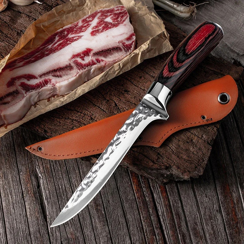 Professional Boning Knife Hand Forged Kitchen Knife Fillet Knife for Fish Meat Deboning Chef Butcher Knife Cleaver Cooking Tools 250225