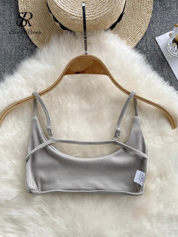 SINGREINY Summer Backless Sexy Camisole Women Strap Slim Beach Top 2023 Sleeveless Streetwear Korean Sensual Tank 250224