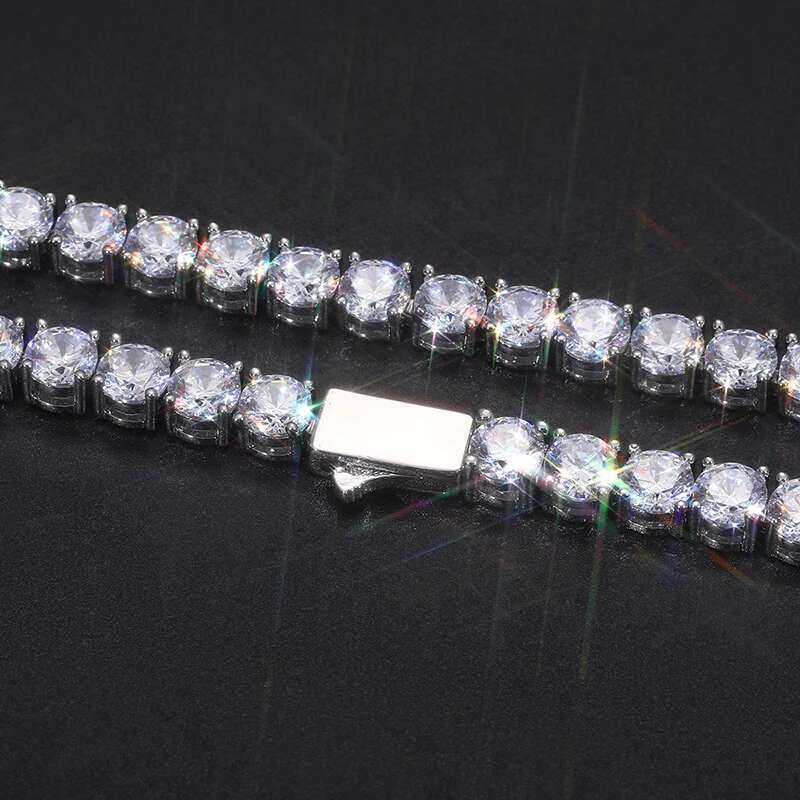 3mm-5mm Top Quality Sterg Sier Bracelet Tennis Chain Moissanite For Women Jewelry