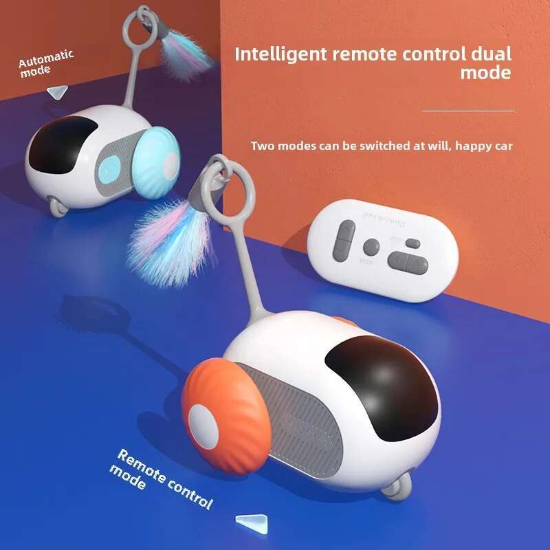 Update Intelligent Sports Car Remote Control Electric Toys Entertainment Fun Pet Mice Interactive Feathers Cat Sticks Kitten Toy