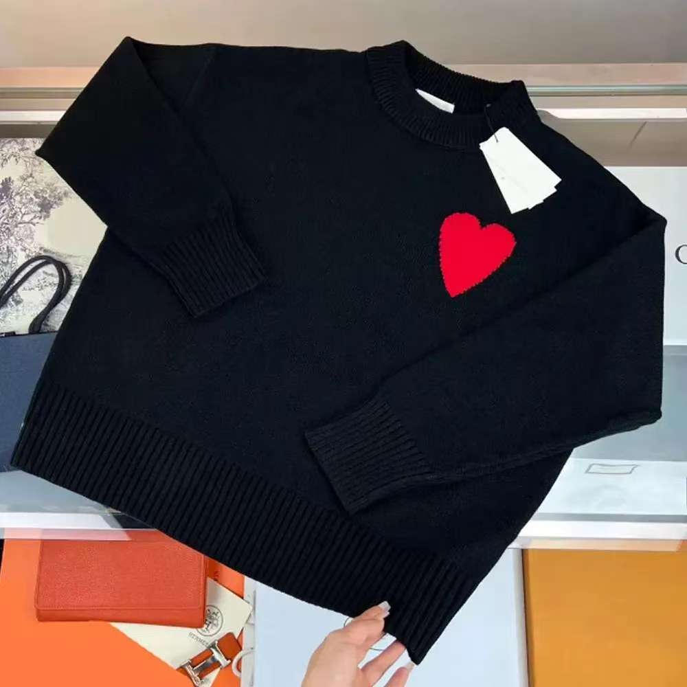5A 2025 Designer Men Women Heart Sweater French Fashion Cardigan Pull Shirts Winter Men Women High Street knit Jumper Hoodie knitted Sweat amisweatshirt sweater