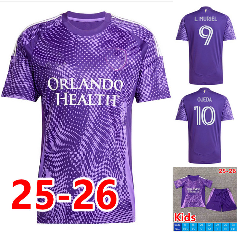 25 26 Orlando soccer jerseys City SC 2025 2026 home away JANSSON L.MURIEL football shirts ENRIQUE MCGUIRE OJEDA ATUESTA ANGULO LOYOLA men kids kit maillots de futol