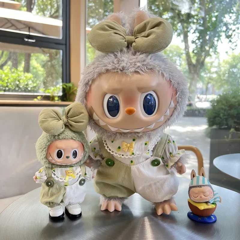 For 17/38CM Labubu MOKOKO Doll Clothes Pink Bubble Green Bubble Set Gift Cloth Labubu W250301