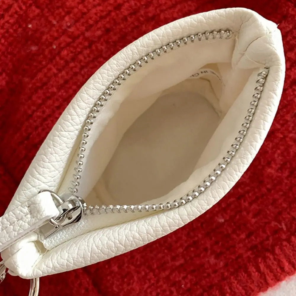 PU Leather Hanging Neck Coin Purse Lipstick Earphone Pouch Makeup Storage Lanyard Wallet Korean Style Card Holder 250228