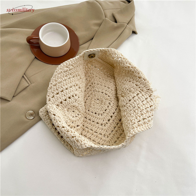 New 2025 Knitted for Summer Beach Vacation Versatile Women's Large Capacity Shoulder Bag #swissmilitary