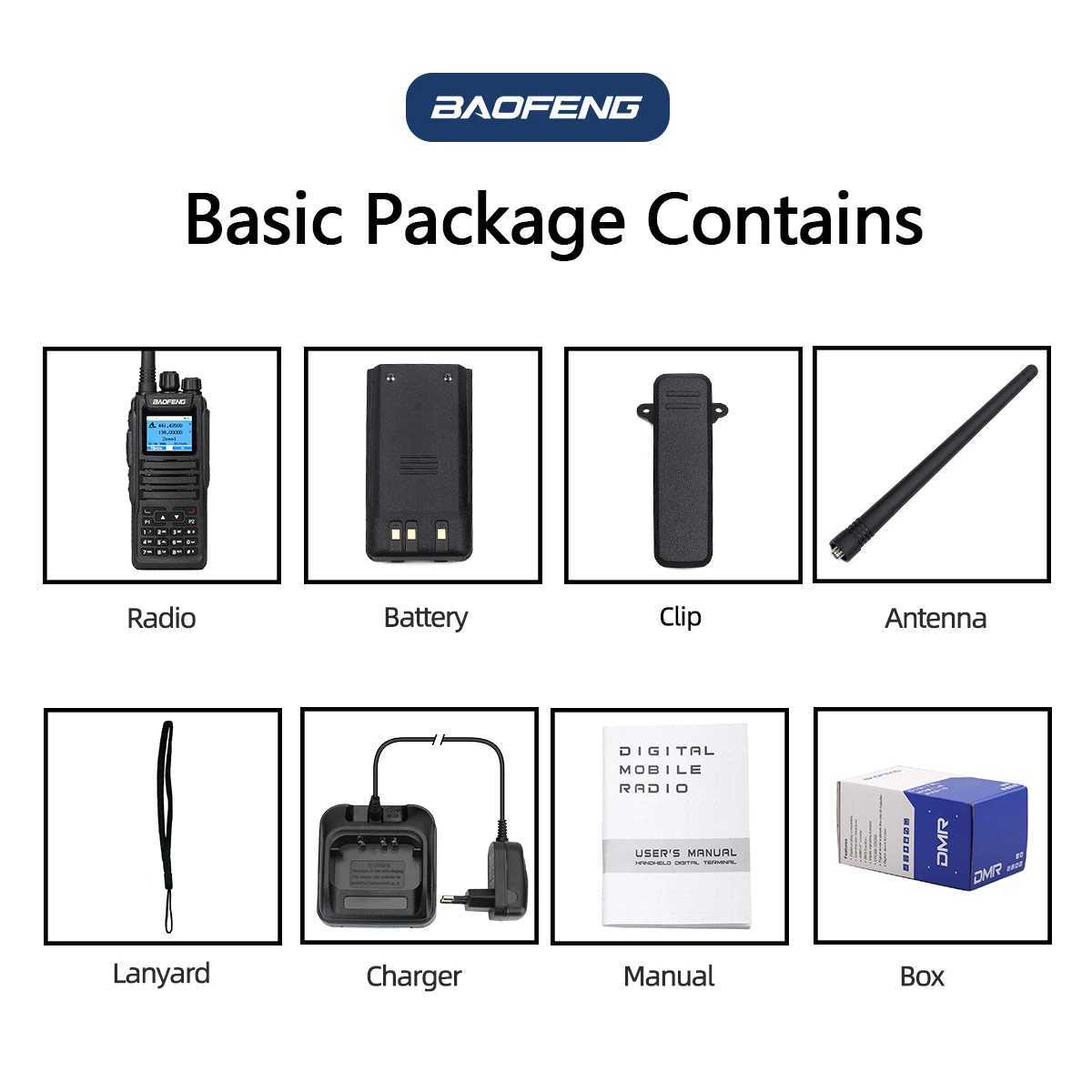 Baofeng DMR DM 1701 Digital Walkie Talkie Dual Mode Analog Two Way Ra Open GD77 Dual Time Slot Tier 1+2 Ham Ra DR 1801 Z250221