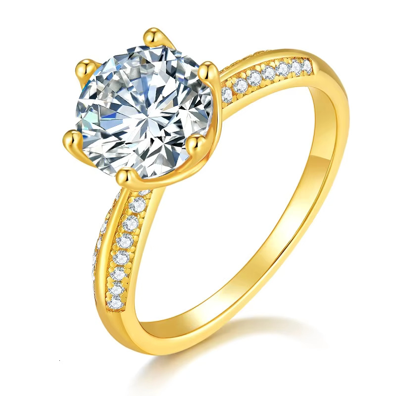 4149 Womens 925 Sterling Silver Super Big Engagement Wedding Bands Fashionable Fingers Moissanite Rings