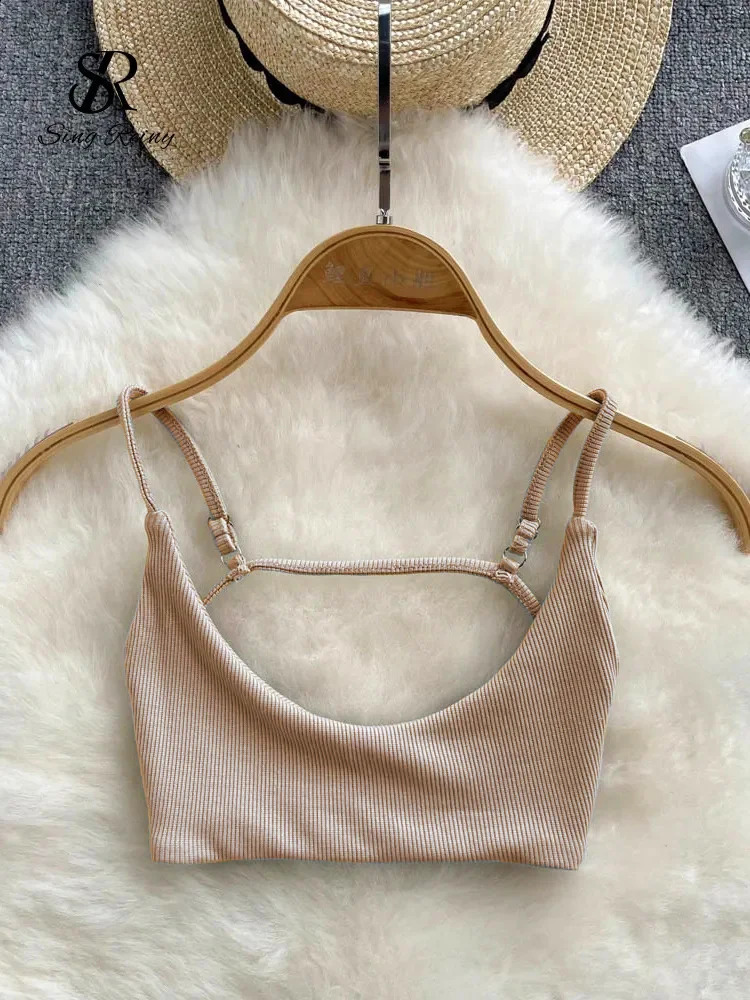 SINGREINY Summer Backless Sexy Camisole Women Strap Slim Beach Top 2023 Sleeveless Streetwear Korean Sensual Tank 250224