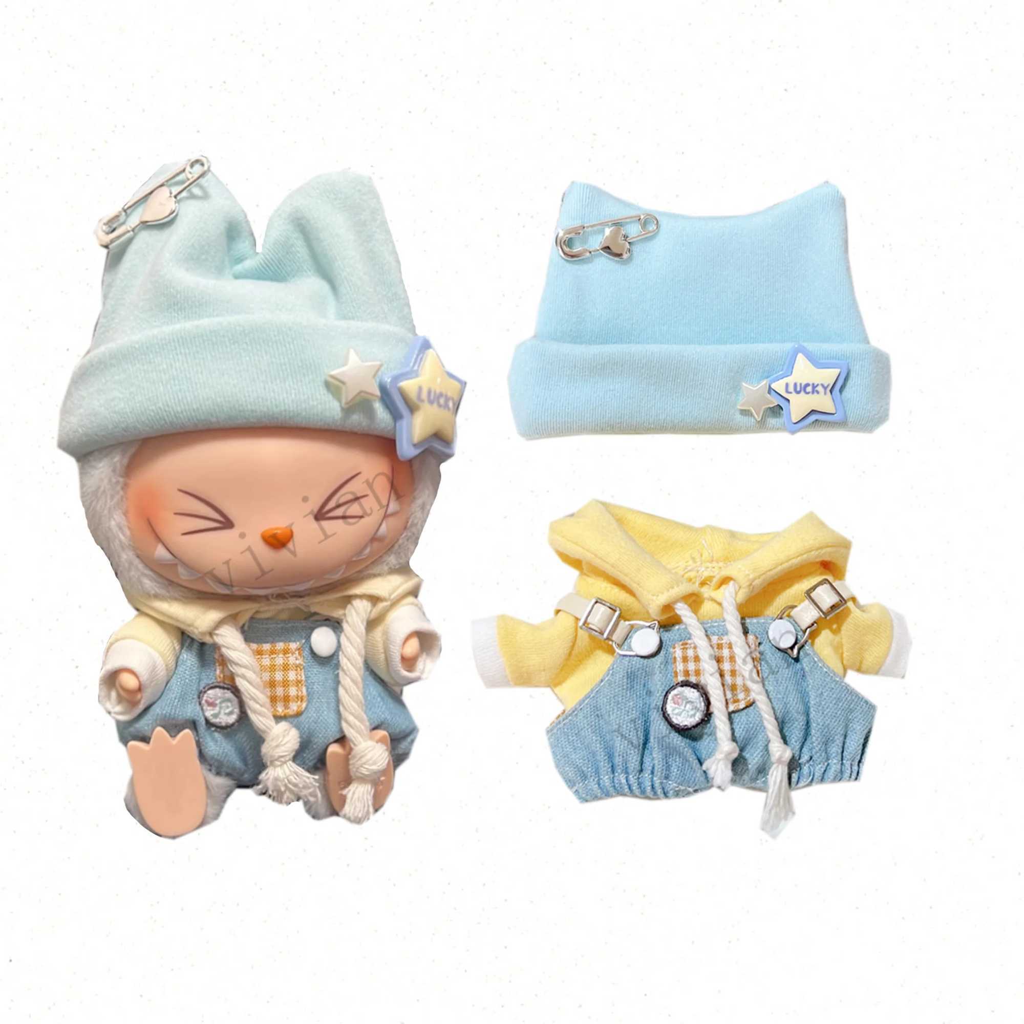 Mini DollS Clothes Outfit Accessories For Korea Kpop Exo 15-17cm Labubu Idol super cute sweater hat set Clothing GiftXJ250301