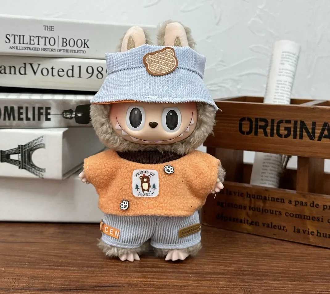 For 17cm Labubu Ropa V1 V2 V3 Plush Toy Multiple Styles Clothing Set Labubu Outfit Accessories Trendy Play Labubu Clothes W250301