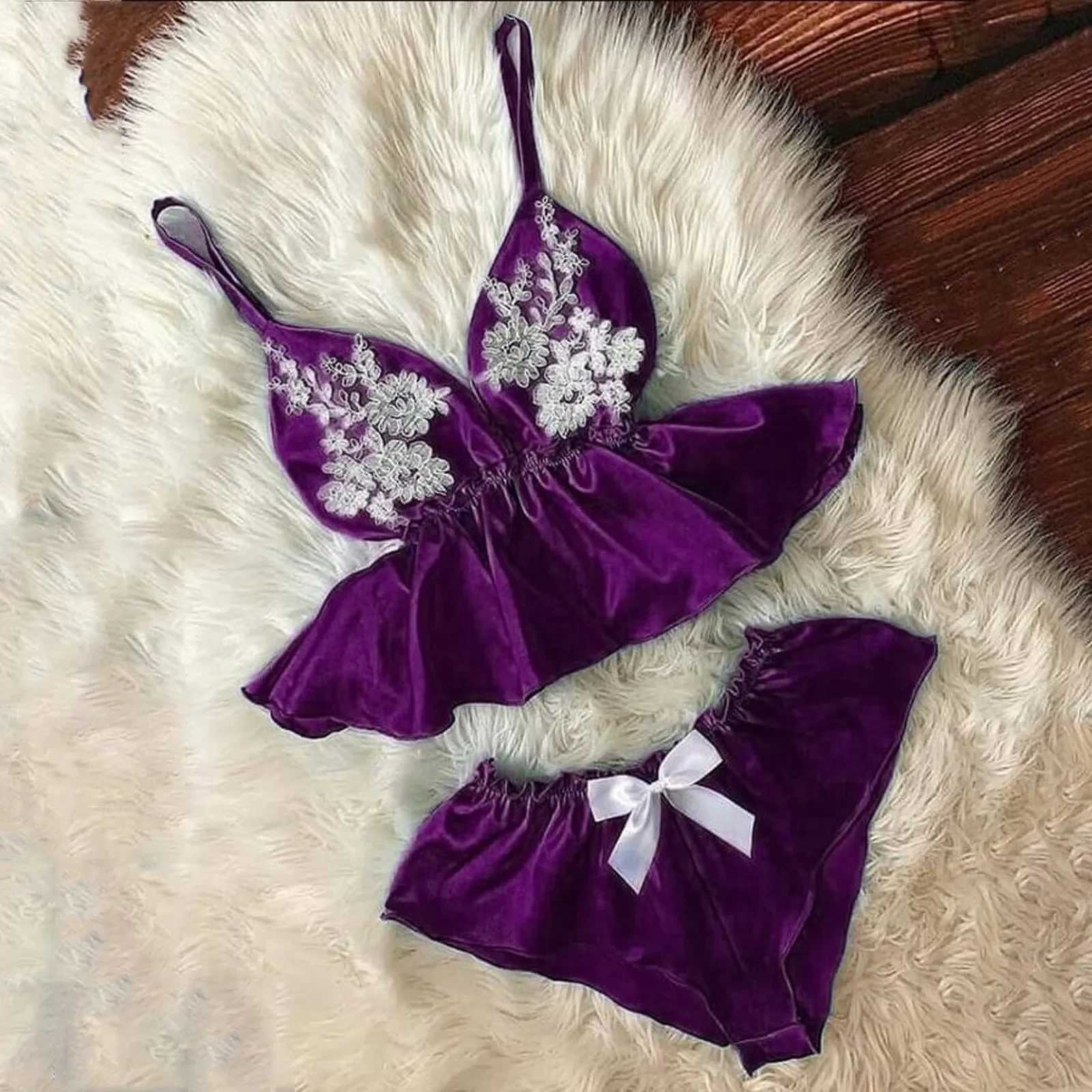 Womens Corset Lace Floral Lingerie Set Sexy Plus Size V Neck Bralette Bra Two Piece Splicing Stain Underwear Lingerie Sets SexyXJ250301