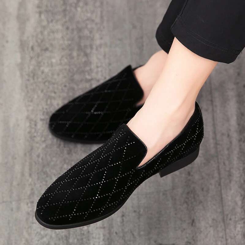 2021 Men's Rhies Dress Italian Style Fashion Party Flats Men Shoes Nightclub Wedding Formal Loafers