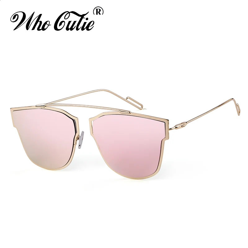 Fashion Trendy Cat Eye Sunglasses Women er Vintage Pink Purple Silver Mirror Lens Sun Glasses Shades OM723 250221