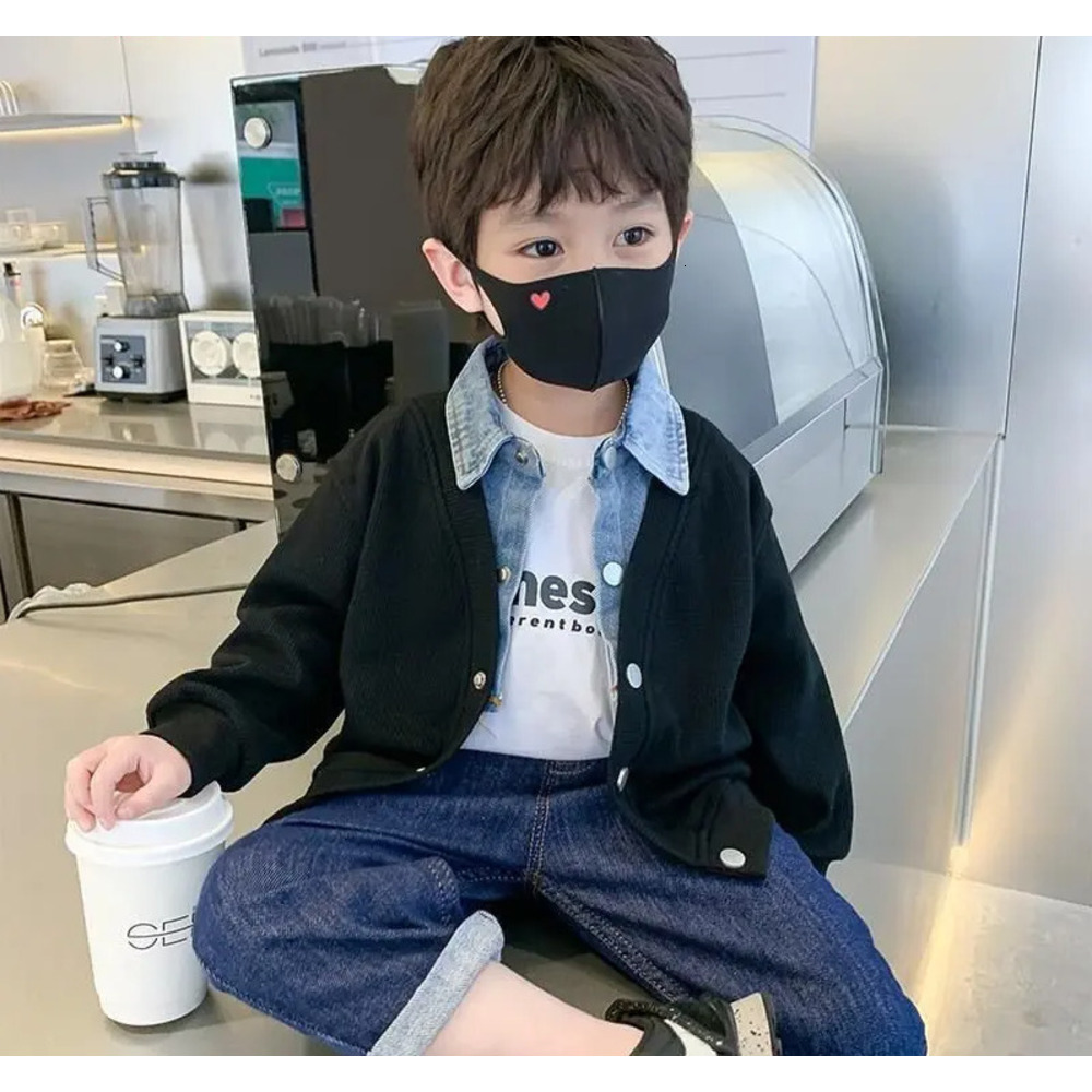 Ddmyshoesvip Children S Clothing For Boy Coat Spring Autumn Jacket Denim Collar Patchwork Top Fake Two Shirts Kids Outerwear