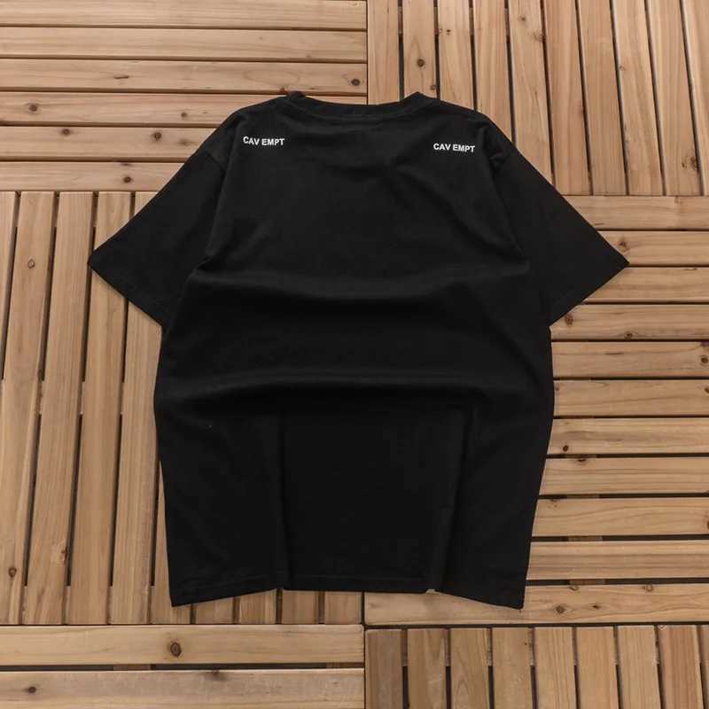 Men's T-Shirts Heavy Fabric Cotton Black CAVEMPT T-Shirt Men Women 1 1 Tags Casual Fashion Tee Tops Oversized CAV EMPT C.E T Shirt Inside Tag J25