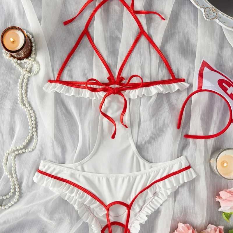 Sexy cut bikini bra cosplay outfit sexy lingerie set for womenXJ250301