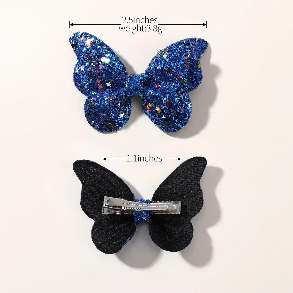245Pcs Girls Cute Sequins Double Butterfly Hair Clip Bow Hairpins DIY Headwear Decor Hairgrip Toddler Accessories 250218