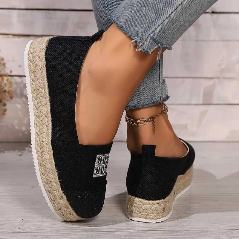 New Hot Sale Womens Shoes Slip Womens Vulcanize Shoes Round Toe Sequins Solid Outdoor Platform Casual Comfortable ShoesXJ250301