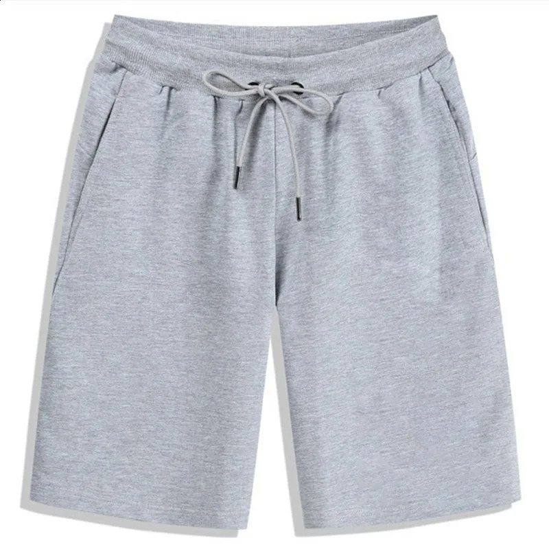 Summer Solid Mens Shorts Elastic Drawstring Joggers Loose Fitness Breathable Sports 5 piece Cotton Outfit Casual Pants 250225