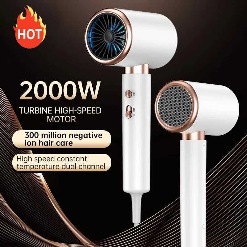 New Arrival Hair Dryer High-Speed Electric Turbine Airflow Low Noise Constant Temperature Quick Drying Suitable For Home Salons Z250301