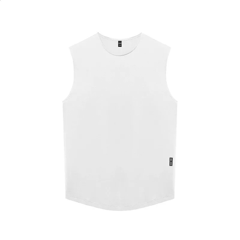 Summer Mens Casual Tank Tops Male Gym Fitness Sleeveless Shirts Quick Dry Singlets Sports Vest Bodybuilding Workouts Clothing 250225